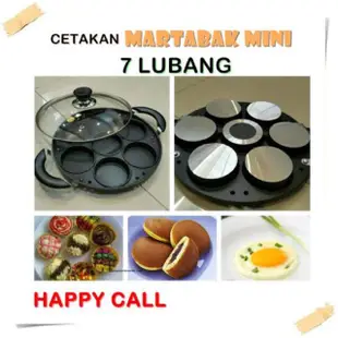 Happy Call Mini Martabak 蛋糕模具 7 個平孔和 7 個凹孔