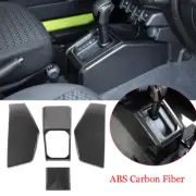 4*Carbon Fiber ABS Center Control Gear Shift Panel Trim For Suzuki Jimny 2019-20