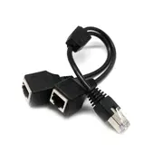 1 to 2 Socket LAN Ethernet Network CAT5 RJ45 Plug Splitter Adapter