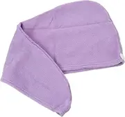 Towel Hair Drying Head wrap Bath Hair Wrap Fast Drying Cap Coral Fleece Drying Cap Microfiber Hair Wrap Wrapped Bath Cap Purple Miss Dry Clothes Wiping Headscarf Fiber