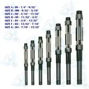 New 7 Pc Adjustable Hand Reamer Expanding Set HV to H3 - Range 1/4"-15/32"