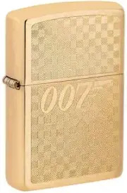 Zippo James Bond 007™ Textured Design Brushed Brass Auto Engrave 46298