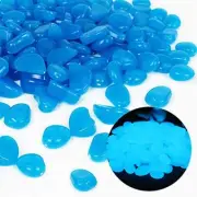 Fish Tank Rocks Glow/Glow in The Dark Pebbles for Garden/Fish 100 Blue