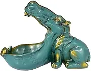 Hippo Statue, Hippo Candy Jar, Hippopotamus Fun Candy Dish, Hippopotamus Figurine Home Sculpture with Resin, Weird Hippo Figurine, Candy Bowl, Multifunctional Storage Box for Desk and Entry Table
