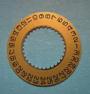 OMEGA Watch Movement Part #1432-9235, GILT DATE INDICATOR for 3:00 WINDOW, NOS
