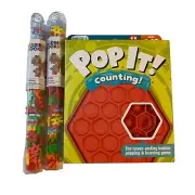 Chuckle & Roar POP IT! Bubble Pop Counting Learning Game & Mini Building Blocks