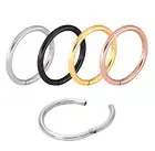 1Pc Seamless Hinged Segment Sleeper Clicker Ring Hoop Ear Lip Nose Septum Pierce