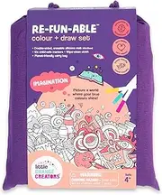 Little Change Creators Re-Fun-able™ Imagination Colouring and Drawing Set - Reusable Drawing Mat for Kids Birthday Gifts, Arts & Crafts