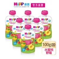 在飛比找PChome24h購物優惠-【HiPP喜寶】生機水果趣-水蜜桃野莓6入組(100g/瓶)