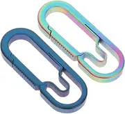 [SUPVOX] Titanium Alloy Keychain Car Chains Lanyard Rings S Hooks Holder Grip Phone Strap Swivel Locking Outdoor Key Hook Reel Key Organizer Key Chain Kit Hanger Tie Magnetic Keys para