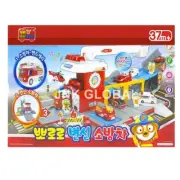 PORORO Transforming Fire Truck Fire Station Mini Car Figures +Express