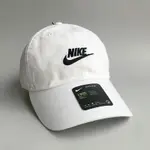 美國百分百【全新真品】NIKE 耐吉 帽子 配件 老帽 棒球帽 男女 遮陽帽 鴨舌帽 戶外運動 路跑 白色 AU55