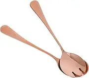 PHENOFICE 1 Set Stainless Steel Salad Servers Set Fork Spoon for Appetizers for Home Dining Parties Ergonomic Design for Comfortable Grip Convenient Serving Utensils for All Ages