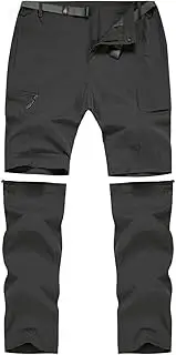 [MANSDOUR] Men's Hiking Pants Convertible Quick Dry Lightweight Zip-Off Outdoor Travel Camping Fishing Pants