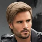 Mens Brown Short Straight Wigs Natural Full Hair Cosplay Party Wig Daily Wig