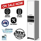 Tall Slim Cabinet Storage Cupboard Kitchen Pantry Laundry Bathroom Unit Shelves