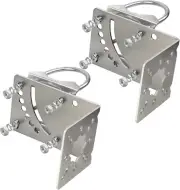 Antenna Mast Clamp Kit with Adjustable Bracket and Double U-Bolts, 2 Pcs