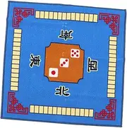 TOYANDONA Mahjong Square Table Mat Polyester Fabric Latex Anti-Slip for Home Decor