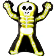 Halloween Neon Skelly Skeleton SuperShape Foil Balloon
