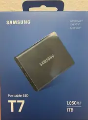 Samsung T7 1TB PORTABLE SSD 1050MB/s FOR WINDOWS MAC ANDROID - NEW SEALED GRAY