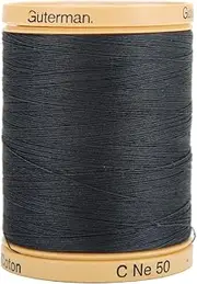 Gutermann Natural Cotton Thread, 800m/875 yd, Iron Grey