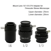 SZMC TV1/2 TV1/3 CTV C-Mount Adapter for Industrial Trinocular Microscope Camera