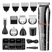 Multi-Functional Men Grooming Kit with Beard Trimmer and Body Hair Clippers
