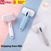 Pet Dog Cat Hair Fur Shedding Trimmer Grooming Self Clean Rake Comb Brush Tool