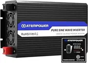ATEM POWER 1500W/3000W(Peak) Power Inverter Pure Sine Wave - 12V DC to 240V AC Charger with Remote Control, Compatible with Lead Acid LiFePO4 Batteries for Caravan Solar 4WD Camping Boat