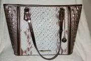 NWT BRAHMIN N69 815 Medium Asher Sky Carlisle Genuine Leather Tote