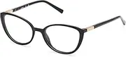 [GUESS] GU3044 001 Shiny Black 54/17/145 Unisex Glasses, 001 Shiny Black, 54/17/145