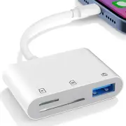 3 in 1 USB SD TF Card Reader Camera Adapter For iPhone 13 12 11 and more