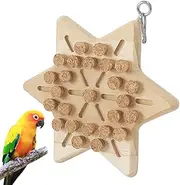Bird Foraging Toys Wooden Biting Training and Toys, Parrot Cork Treasure Hunt Games Toy for Conures Intelligence Emotions