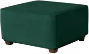 Ottoman Cover 40 x 40cm/16inch, Stretch Velvet Square Ottoman Slipcover Washable Storage Foot Stool Cover With Elastic Bottom (Color: #12, Size: 55x55cm/22x22in)