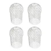 4 Pcs Gutter Downspout Guards 3.5 Inch Aluminum Leaf Strainer Expandable7973