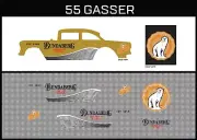 HotWheels(1/64),55Gasser"Bundy Op Rum & Cola"Waterslide,PrintedWhiteFirst,Decals