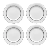 Noritake Rochester Platinum Accent Plate 9", Porcelain, Set of 4