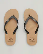 [Lucid] Lucid Men's Wedge Flip Flops Slippers Size 4 4 Multicolor