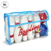 Kids Bowling Set with 10 Soft Foam Bowling Pins 2 Balls Indoor Outdoor Toys New