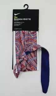 Nike Women's Bandana Reversible Head Tie, Paisely Print / Blue