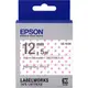 LK-4AA1 EPSON 粉紅透明點灰字標籤帶 (寬度12mm) C53S654432 適用 LW-400/LW-500/LW-700/LW-900