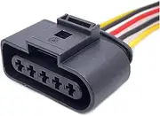 BIZOCA 2/3/4/5/6/8/10 Pin 3.5mm Automatic Ignition Coil Waterproof Connector Horn Sensor with Cable 1J0973722 Compatible(5P of 1J0973725)