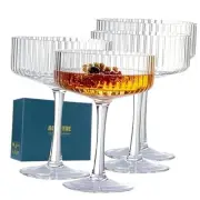 Coupe Glasses Set Of 4 Vintage Glassware Champagne Martini Cocktail Crystal