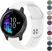 [Vanjua] Bands Compatible with Garmin Venu 2 Plus / Venu Sq / Venu / Vivoactive 3 Watch Band Women Men, Soft Silicone Sport Replacement Strap for Garmin Vivomove Sport, Vivoactive 3 Music, Forerunner