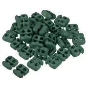 Cord Locks, 30 Pack Oval Spring Toggle Stopper, Dark Green