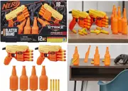 Nerf Alpha Strike Fang QS-4 Dual Targeting 18 Piece Set Toy Gun Blaster Fire Fun