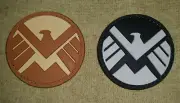 AVENGERS AGENTS OF SHEILD PVC PATCH - CUT & LOOP BACKING - NEW MADE ROUND 6cm