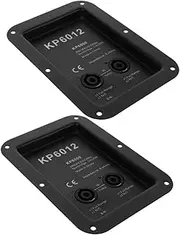 Mikinona 2 Pack Iron Stage Speaker Accessory Speaker Cabinet Wiring Panel Power Terminal Plate Connector for 612 Models