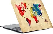 Laptop Cover Compatible with MacBook Pro 14 inch Model M1 M2 M3 A2442 A2779 A2918 A2992 Released in 2021/2023 with Retina Display Touch ID, Color Painted Protective Hard Shell Case, Map