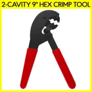 2-Cavity Hex Crimper Tool for RG59 RG6 Coax Coaxial Cable Crimp Connector Plugs